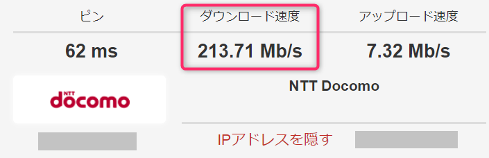 インターネット速度