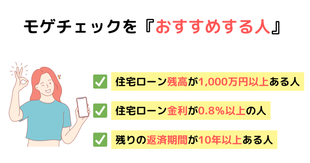 モゲチェックを『おすすめする人』は？