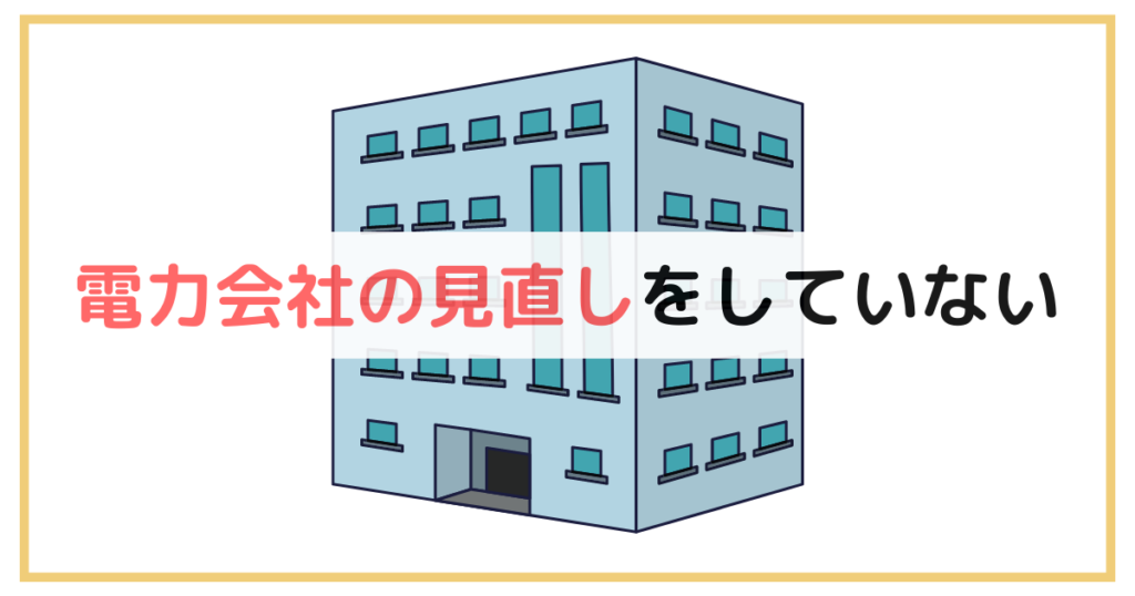 電力会社の見直しをしていない